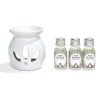 Outlet Gifi Set de brûleur et 3 huiles essentielles - 4 parfums