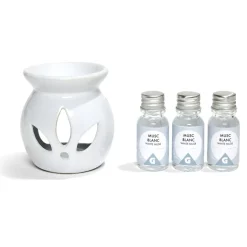 Outlet Gifi Set de brûleur et 3 huiles essentielles - 4 parfums