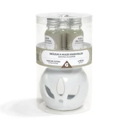 Outlet Gifi Set de brûleur et 3 huiles essentielles - 4 parfums