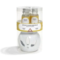 Outlet Gifi Set de brûleur et 3 huiles essentielles - 4 parfums