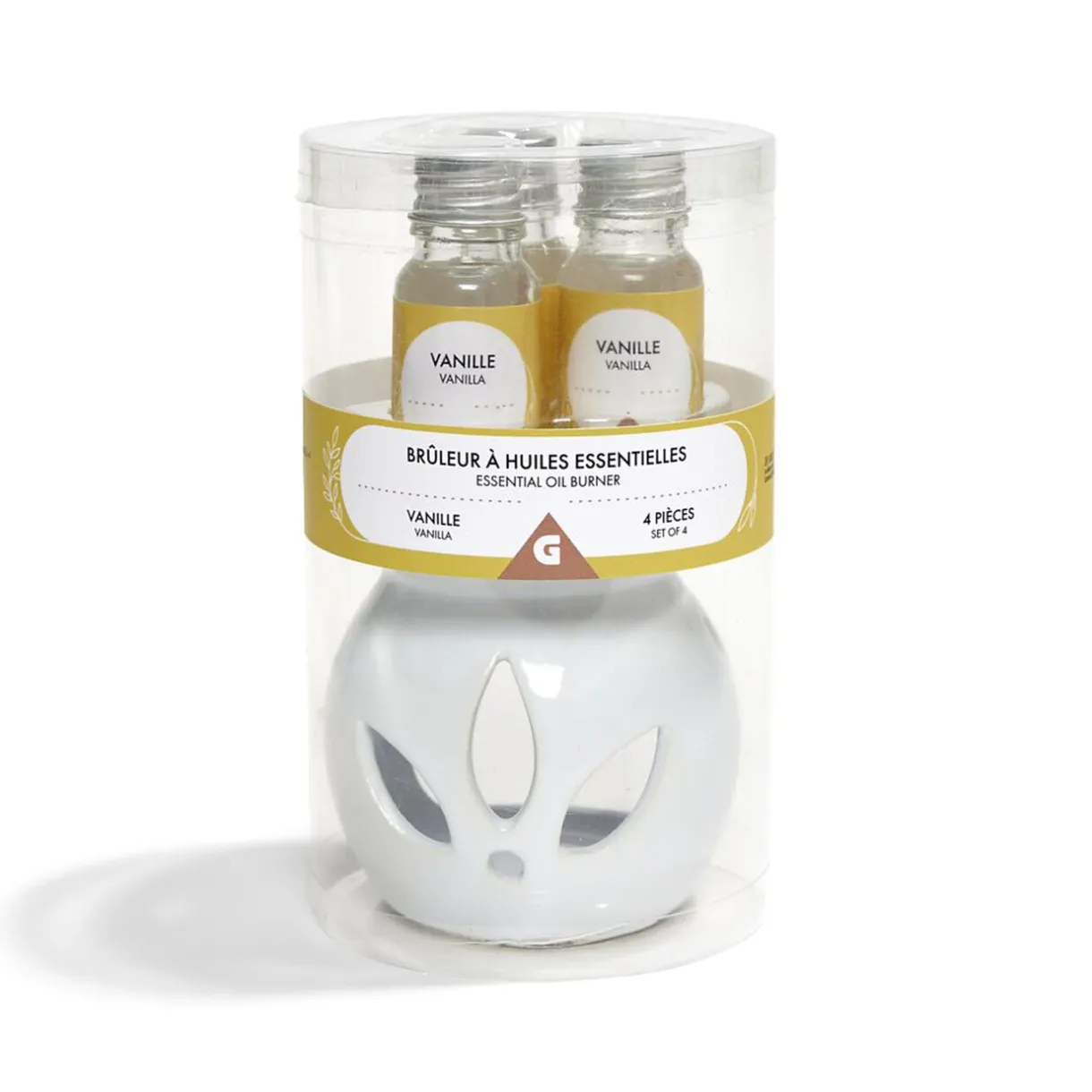Outlet Gifi Set de brûleur et 3 huiles essentielles - 4 parfums