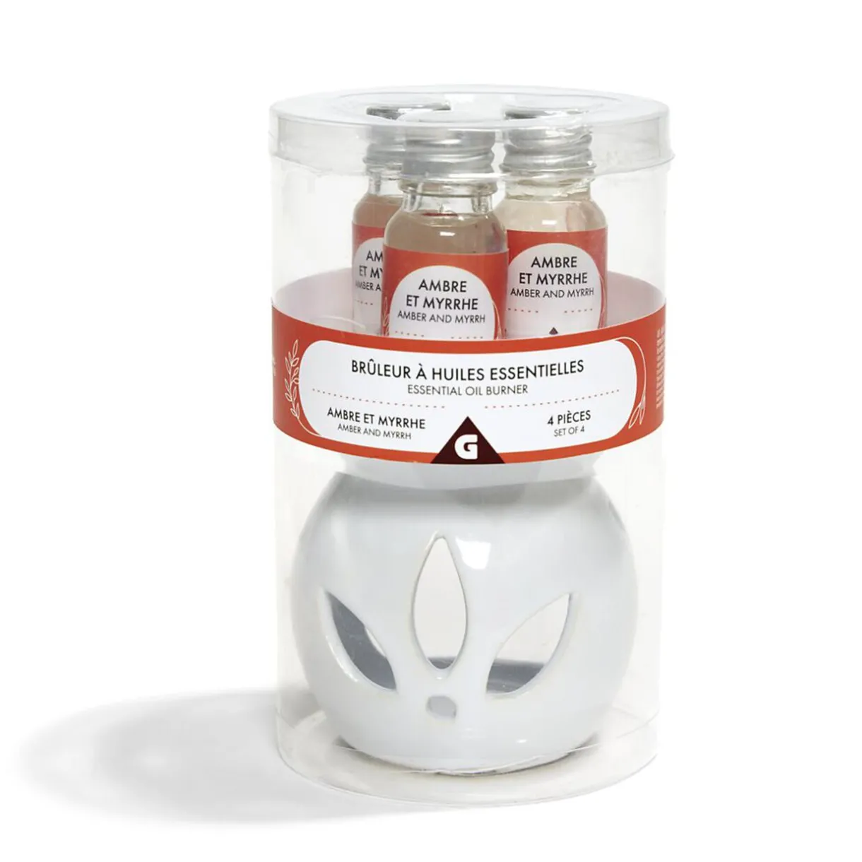 Outlet Gifi Set de brûleur et 3 huiles essentielles - 4 parfums