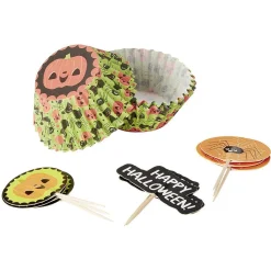 Set de caissettes à muffin + piques décor Halloween - 24 pièces^Gifi Online