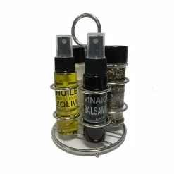 Set huile vinaigre sel poivre avec support^Gifi Hot