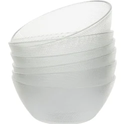 Set saladier avec coupelles x6 verre transparent martelé^Gifi Sale