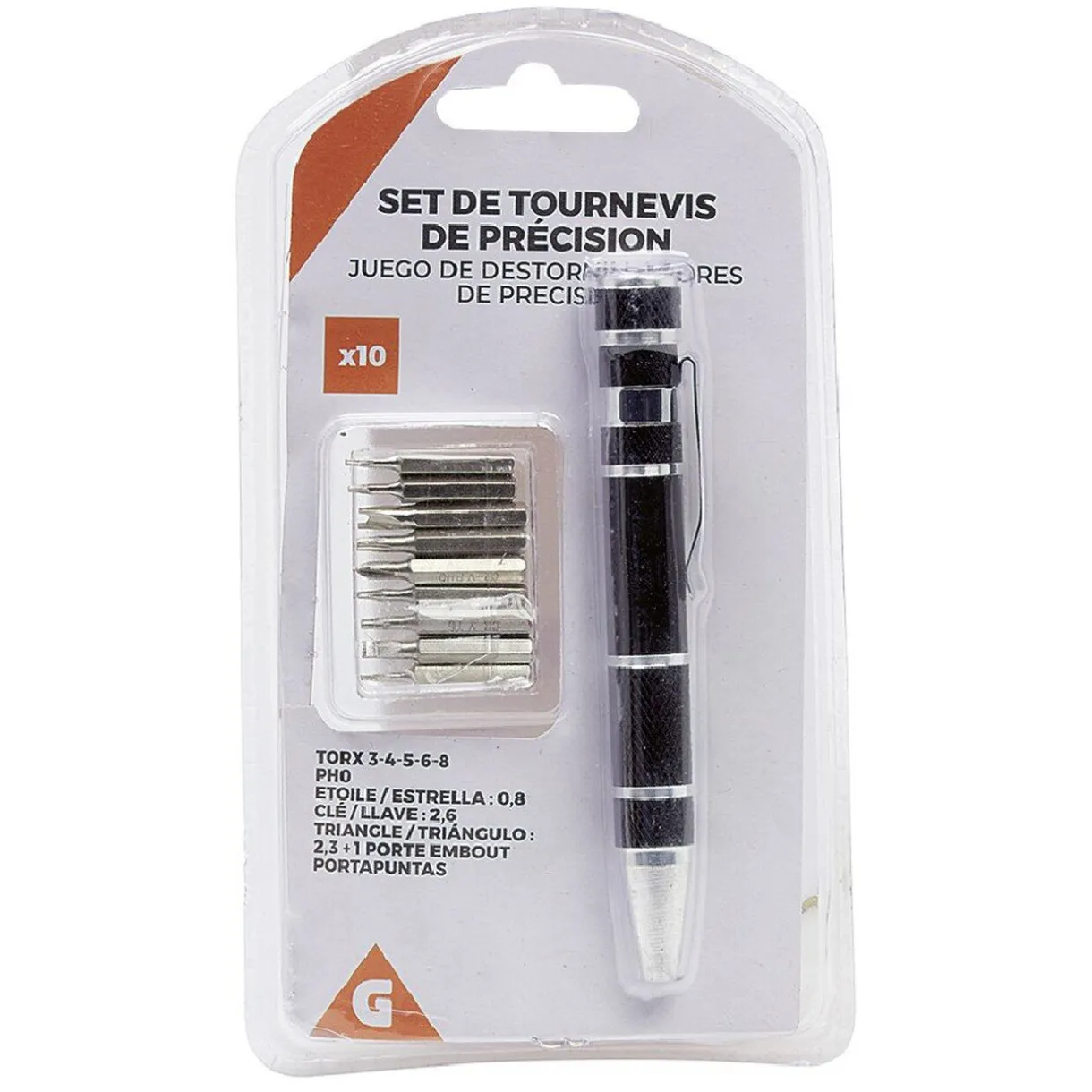 Outlet Gifi Set tournevis de précision x10