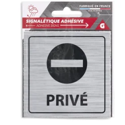 Best Gifi Signalétique adhésive - Sens interdit privé - 8x8 cm