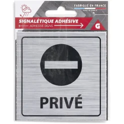 Best Gifi Signalétique adhésive - Sens interdit privé - 8x8 cm