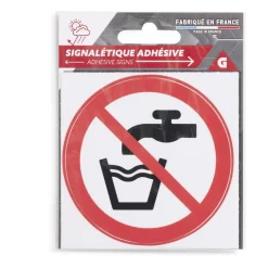 Online Gifi Signalétique adhésive "Eau non potable" - 8x8 cm