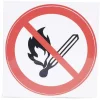 Hot Gifi Signalétique adhésive "Flamme interdite" - 8x8 cm