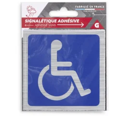 Best Gifi Signalétique adhésive "Handicapé à mobilité réduite" - 8x8 cm