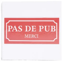 Outlet Gifi Signalétique adhésive "Pas de pub, merci" - 8x8 cm