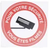 Outlet Gifi Signalétique adhésive "Surveillance vidéo, vous êtes filmés" - 8x8 cm