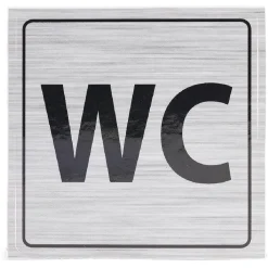 Outlet Gifi Signalétique adhésive "WC" - 8x8 cm