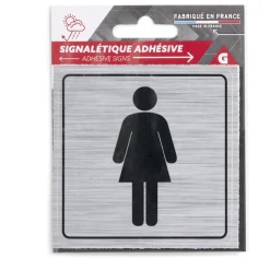 Sale Gifi Signalétique adhésive "WC femme" - 8x8 cm