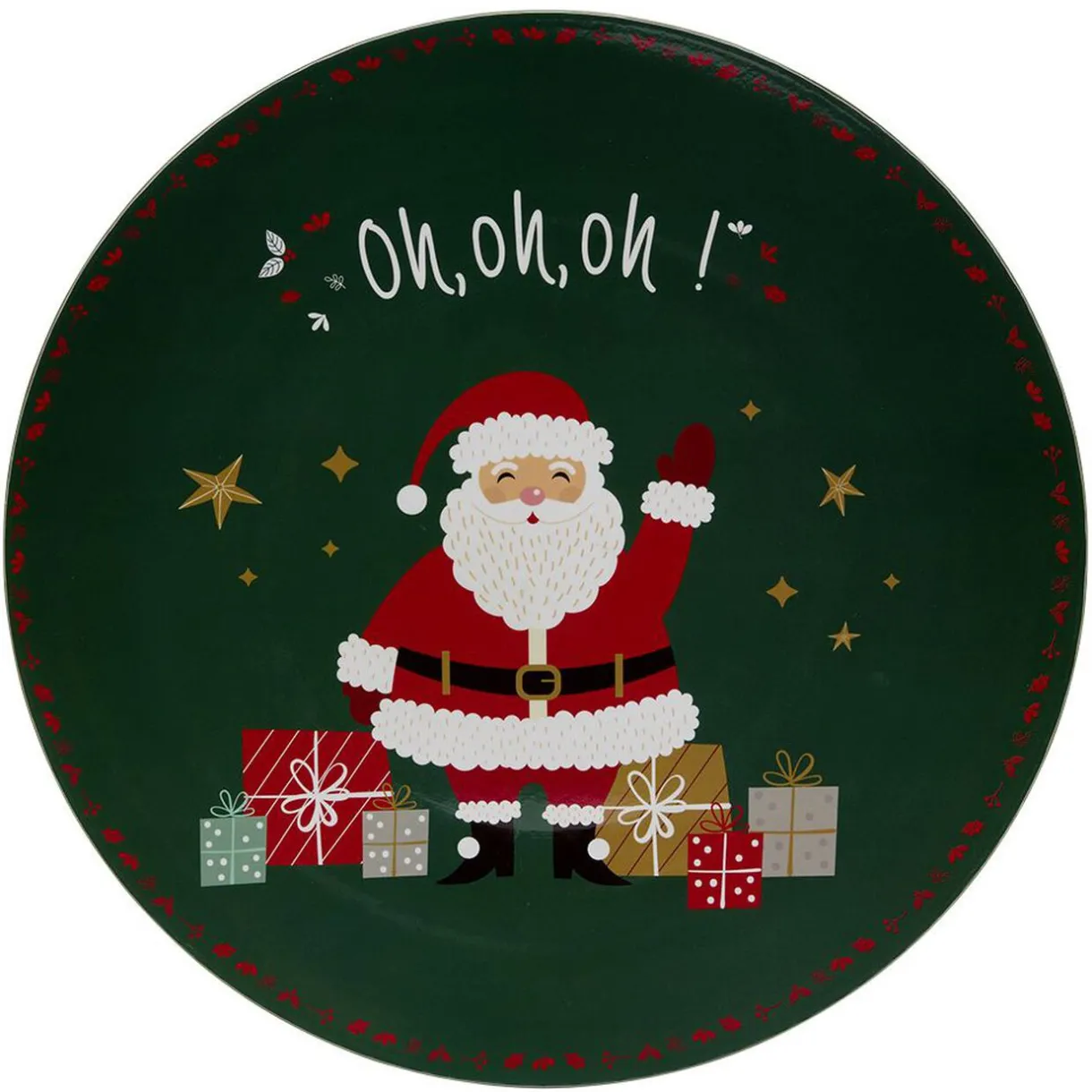 Sous assiette à motif Père Noël Ø33 cm^Gifi Clearance