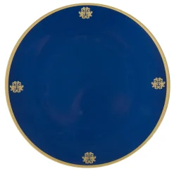 Sous assiette décoration bleu nuit bordure doré^Gifi Discount