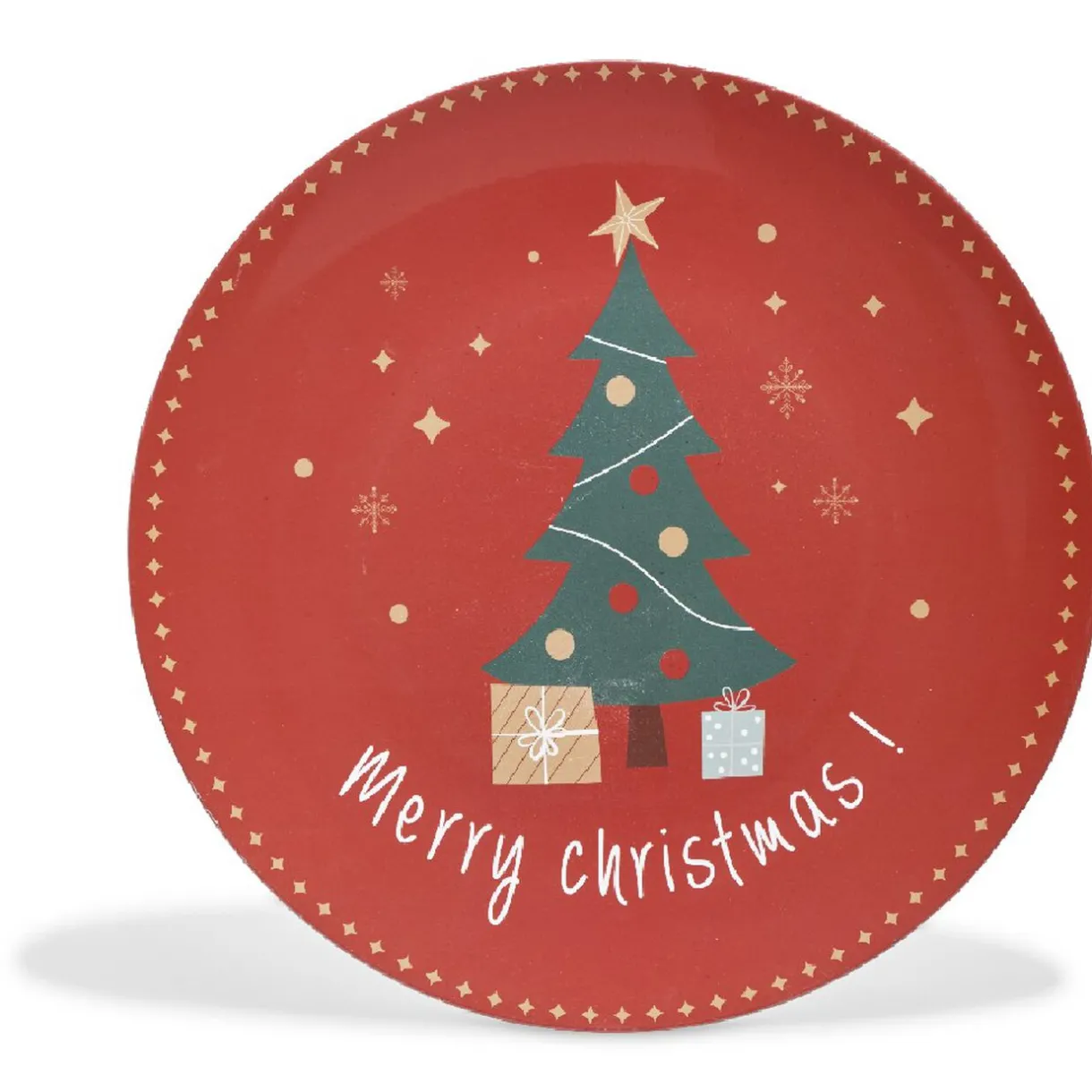Sous assiette décoration rouge motif sapin "Merry Christmas"^Gifi New