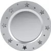 Sous assiette plastique argenté motif étoiles^Gifi Clearance