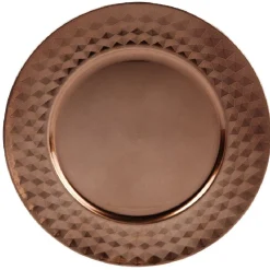 Sous assiette plastique cuivré effet diamant^Gifi Best