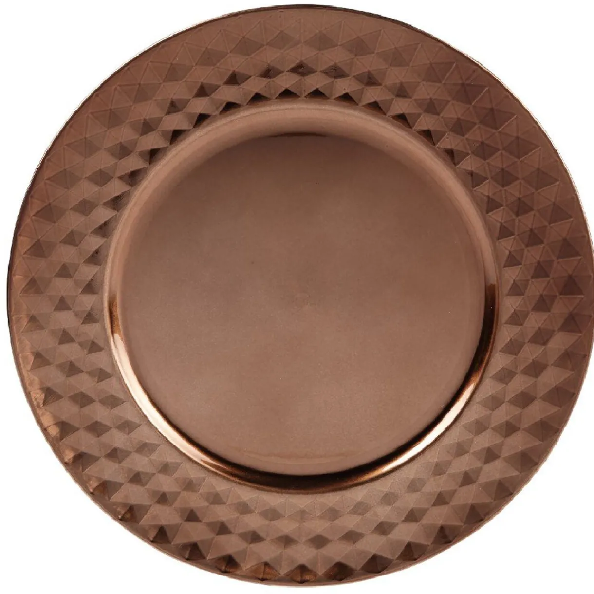Sous assiette plastique cuivré effet diamant^Gifi Best