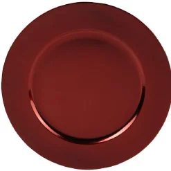 Sous assiette plastique rouge^Gifi New