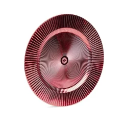 Sous assiette rond strié rouge Ø33cm^Gifi Clearance