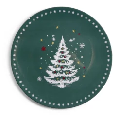 Sous assiette rond vert motif sapin de Noël Ø33cm^Gifi Sale