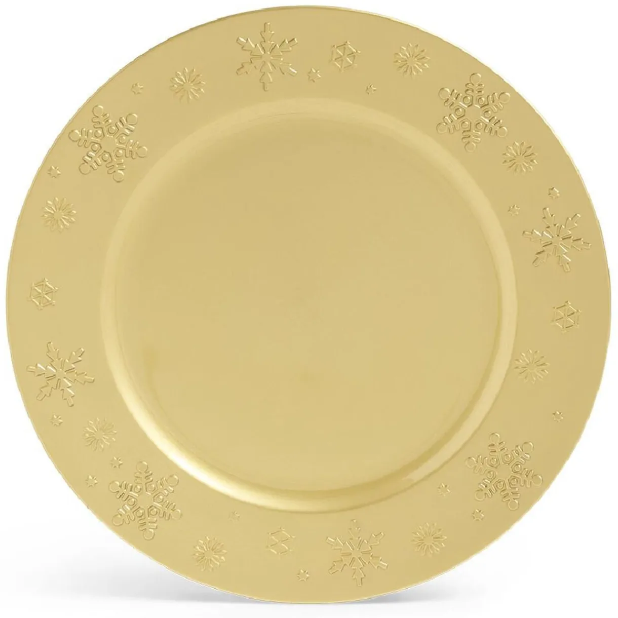 Sous assiette ronde doré Ø33cm rebord flocon^Gifi Best