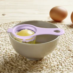 Séparateur blanc d'oeuf plastique bleu ou rose^Gifi
