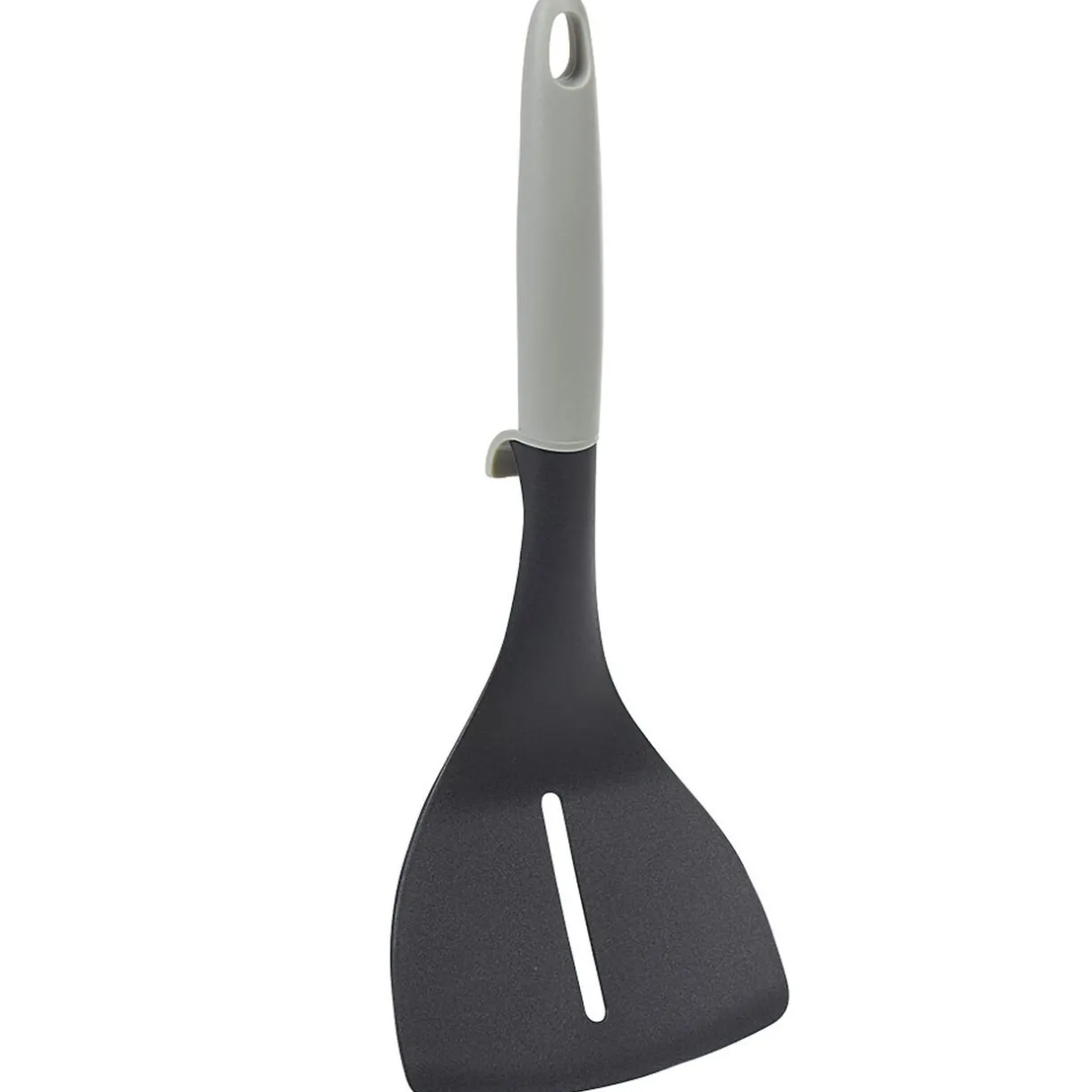 Spatule à trou polyamide manche en polypropylène gris noir^Gifi Best