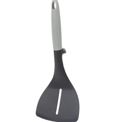 Spatule à trou polyamide manche en polypropylène gris noir^Gifi Best