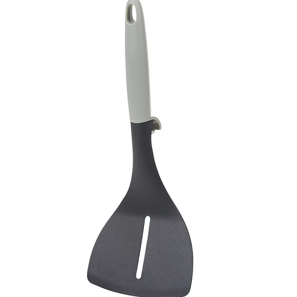 Spatule à trou polyamide manche en polypropylène gris noir^Gifi Best