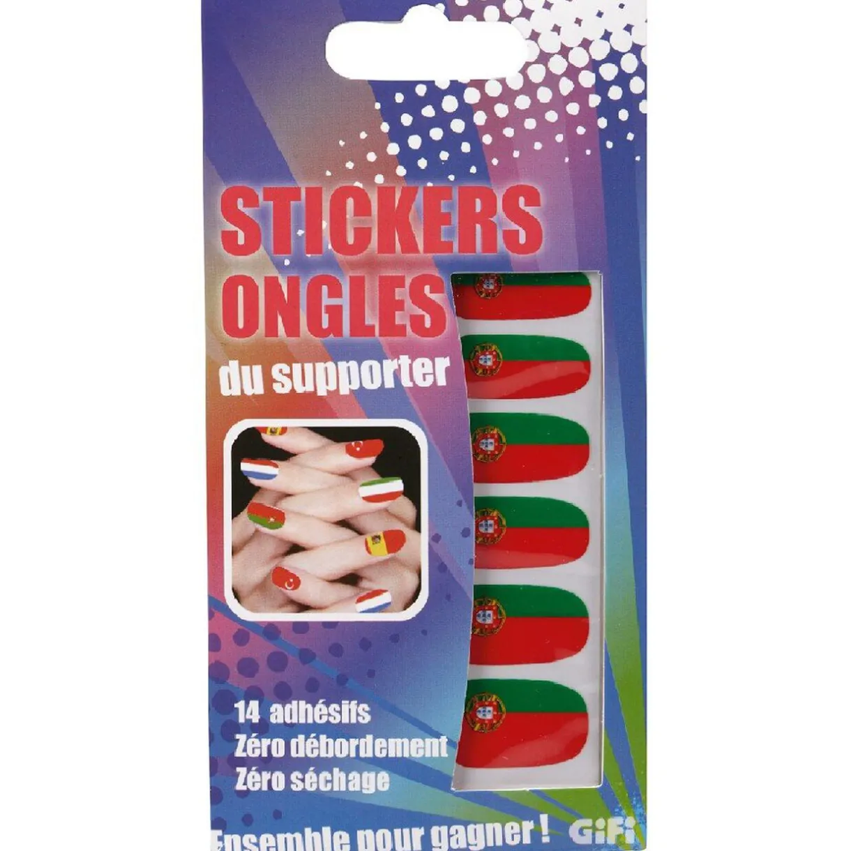 Best Gifi Sticker ongles supporter Portugal x14