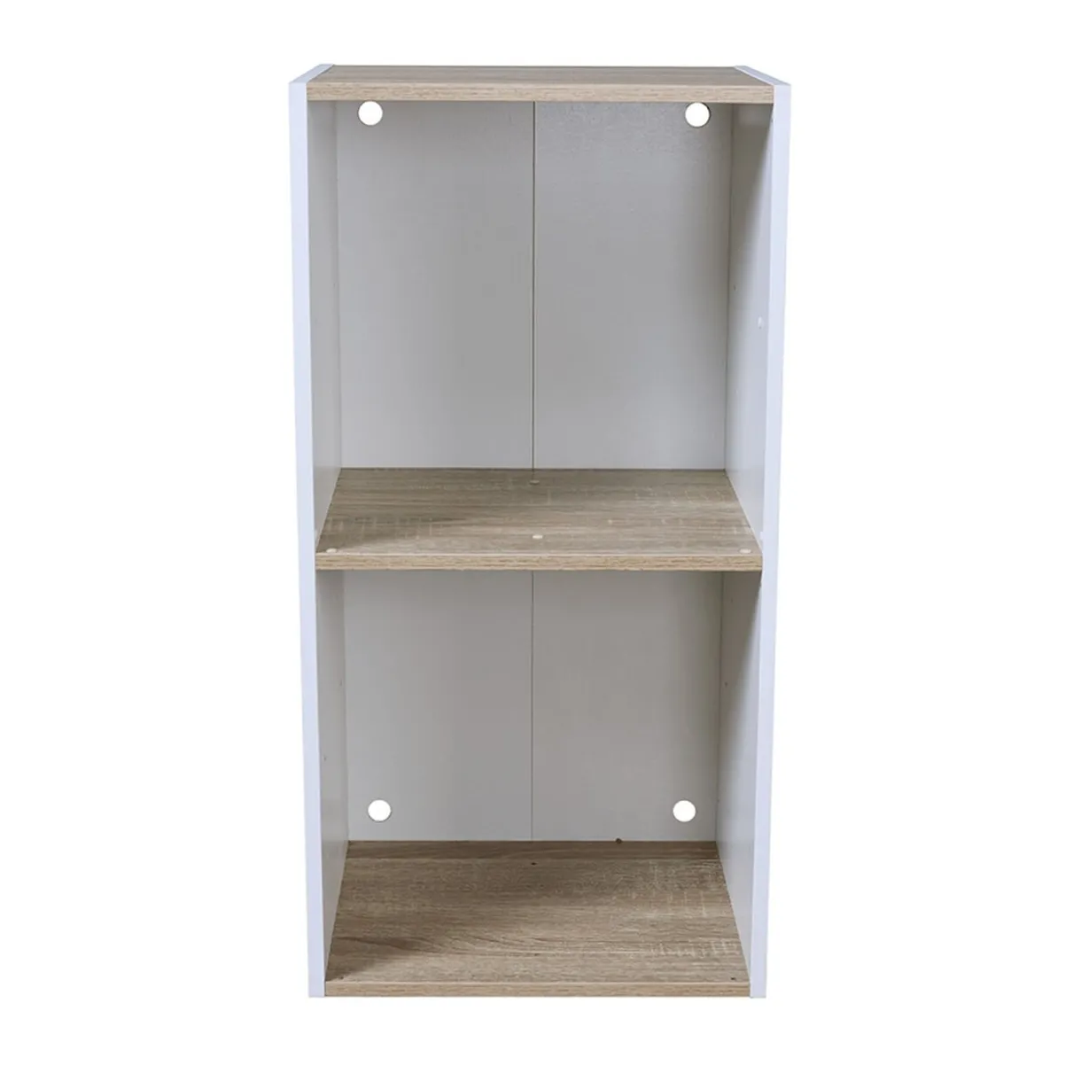 Rangement|Gifi Structure 2 casiers Box Cube blanc et naturel 35,2x30xH69,2cm