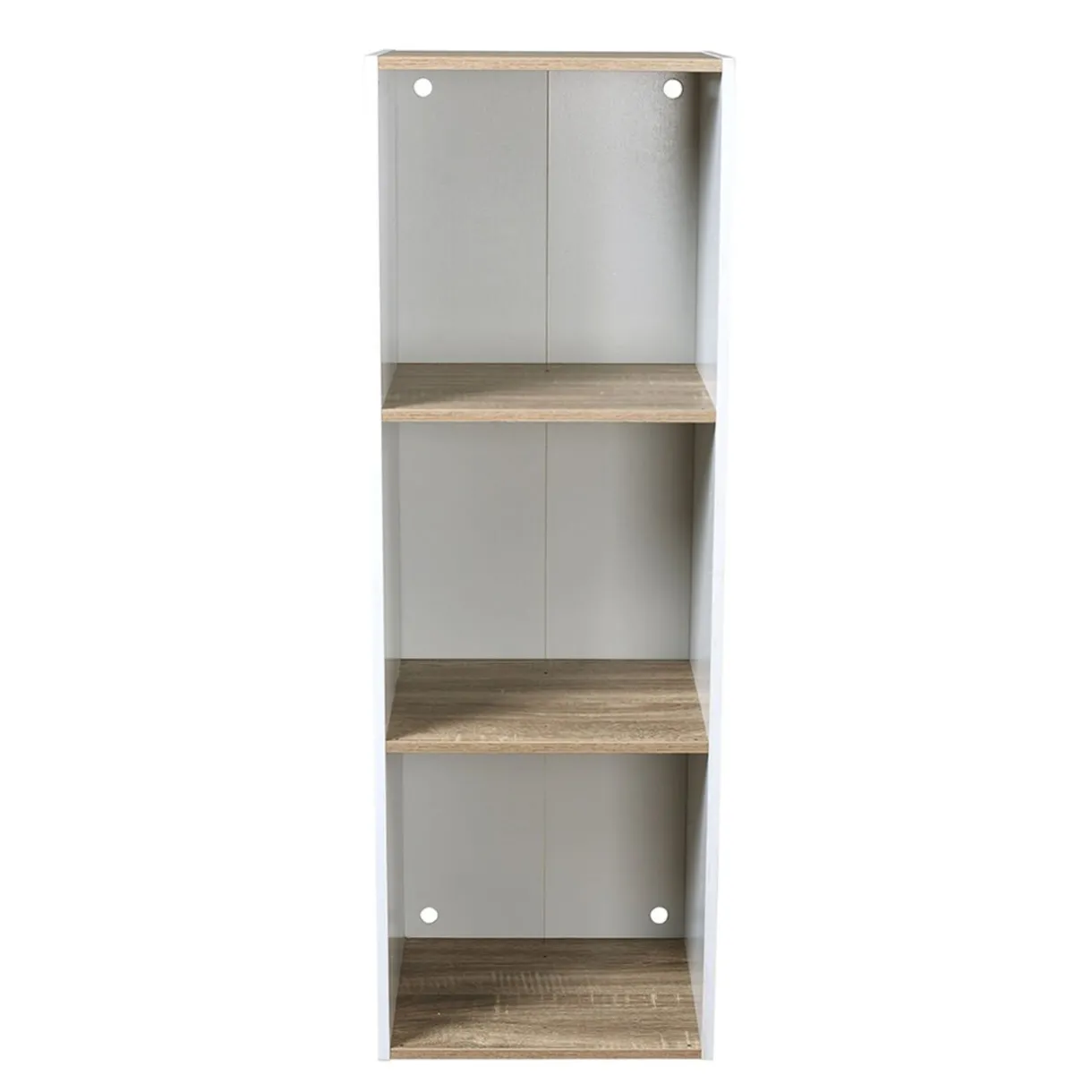 Rangement|Gifi Structure 3 casiers Box Cube blanc et naturel 35,2x30xH103,2cm