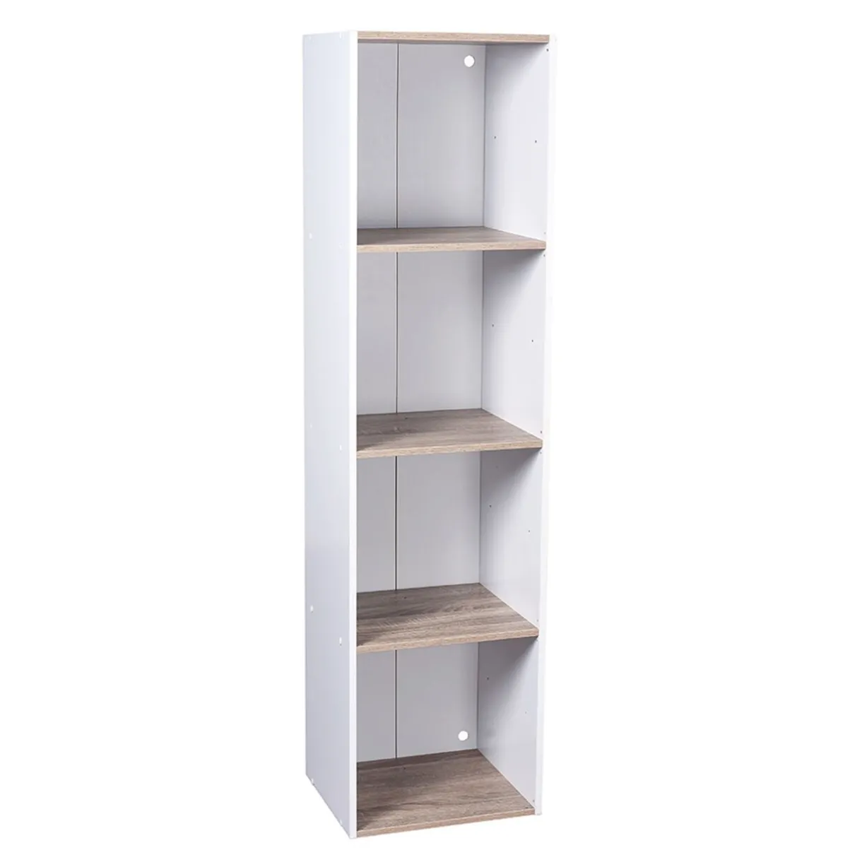 Rangement|Gifi Structure 4 casiers Box Cube blanc et naturel 35,2x30xH137,2cm