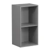 Rangement|Gifi Structure Box Cube 2 cases 35x30x70cm bois gris
