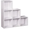 Rangement|Gifi Structure Box Cube 6 cases escalier 103,2x30x103,2cm bois blanc