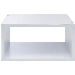 Rangement|Gifi Structure Box Cube demi cube 35x30x17cm métal blanc