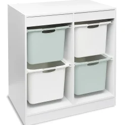 Rangement|Gifi Structure de rangement carrée pour 4 bacs coulissants