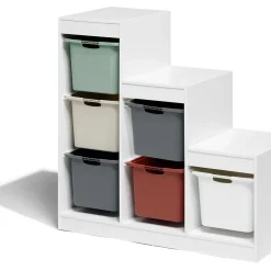 Rangement|Gifi Structure pour bac de rangement 6 cases bois blanc