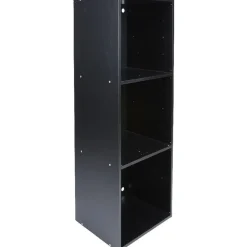 Rangement|Gifi Structure étagère 3 cases bois noir