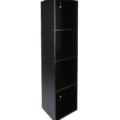 Rangement|Gifi Structure étagère 4 cases bois noir