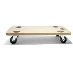 Outlet Gifi Support à roulettes en bois 60x30cm charge 150kg