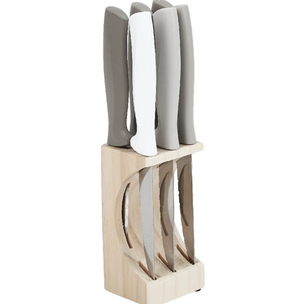 Support bois et 6 couteaux de cuisine^Gifi Outlet