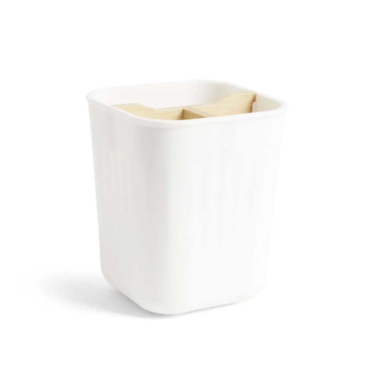 Outlet Gifi Support brosse à dents bambou et plastique blanc