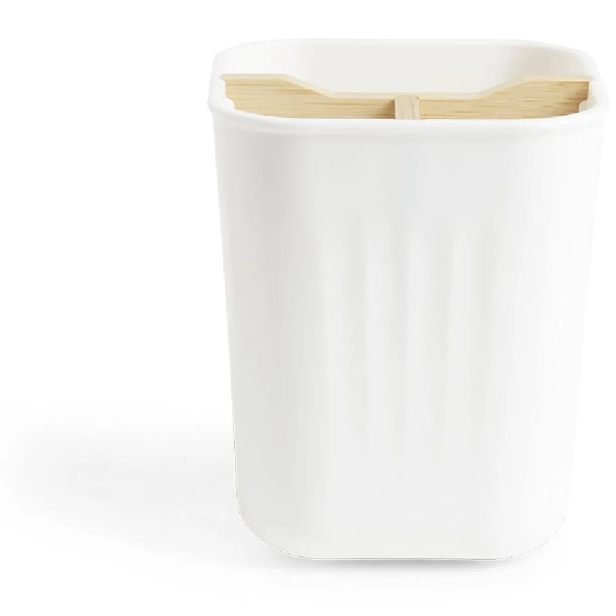 Outlet Gifi Support brosse à dents bambou et plastique blanc