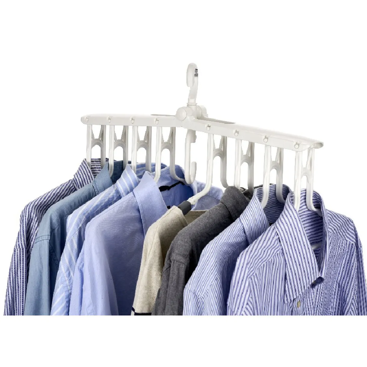 Rangement|Gifi Support malin 8 cintres en 1 pour penderie blanc