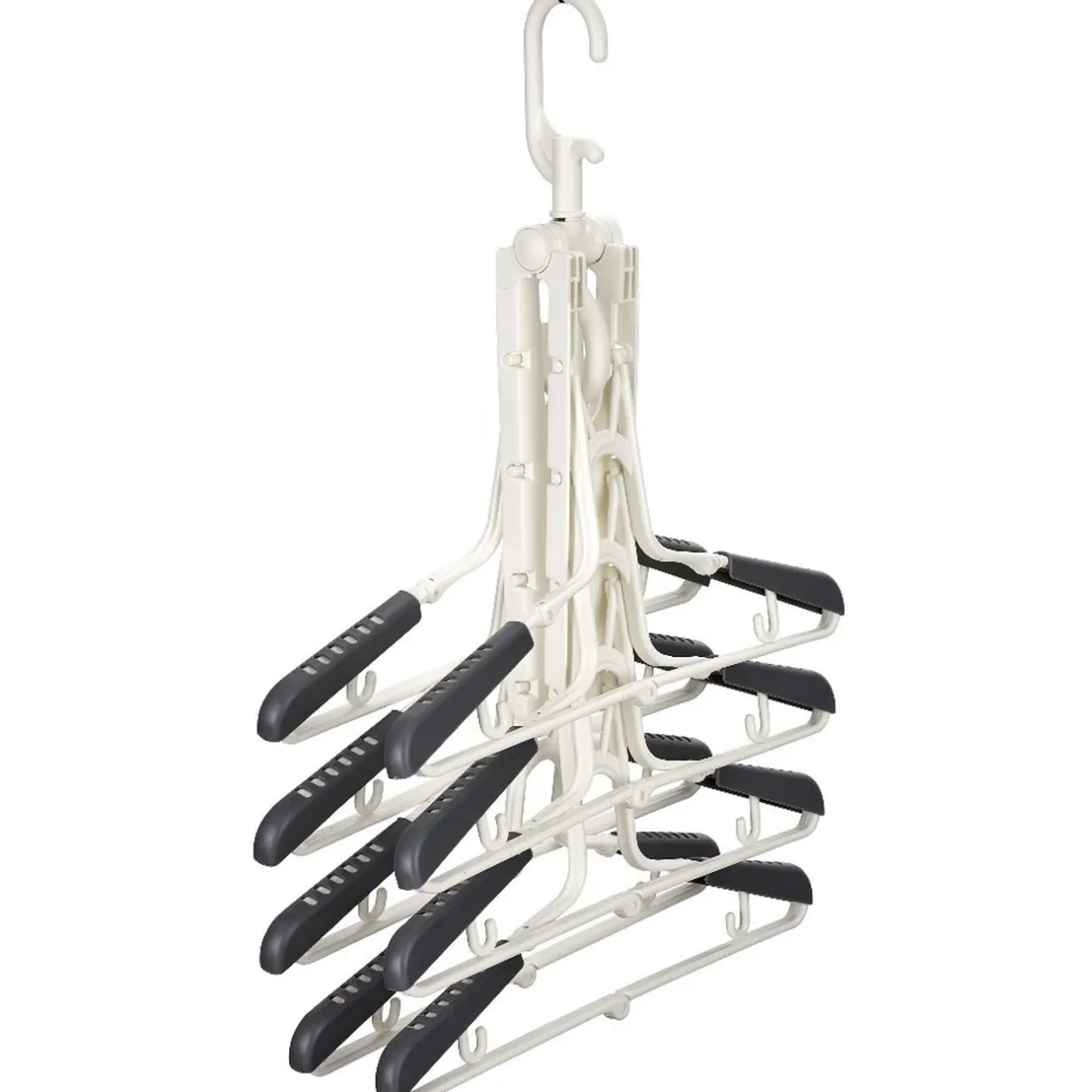 Rangement|Gifi Support malin 8 cintres en 1 pour penderie blanc